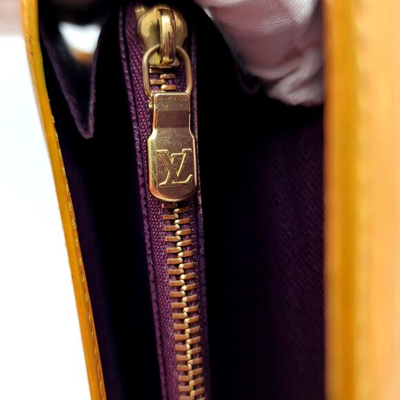 LOUIS VUITTON TASSIL YELLOW EPI LEATHER BRAZZA WALLET - Picture 12 of 14